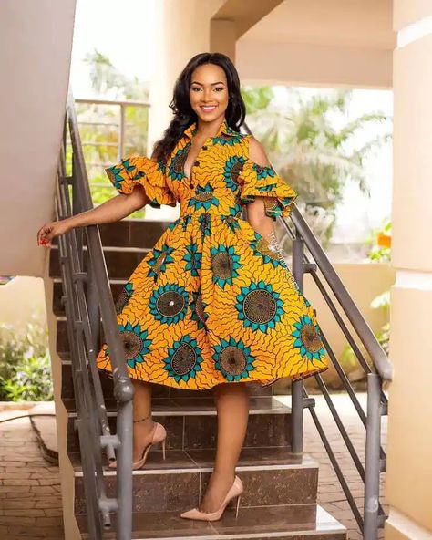 Latest Ankara Aso Ebi Styles for Your Next Owambe – Svelte Magazine African Designers, Stylish Lady, African Designs, Dresses African, African Fashion Designers, Short African Dresses, Ankara Gown, Afrikaanse Mode, Gaun Fashion