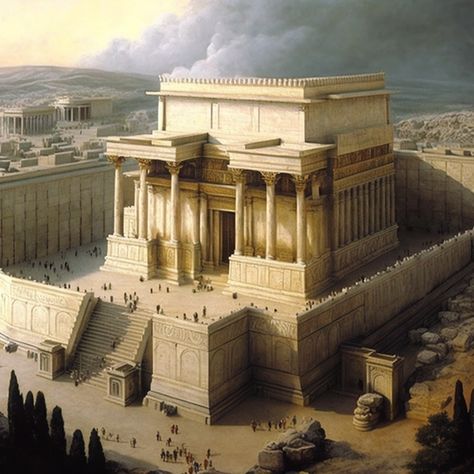 Temple Of Solomon, Biblical Images, Solomons Temple, Jewish Temple, Temple Ruins, Temple Mount, Hebrew Israelite, Arte Alien, High Priest