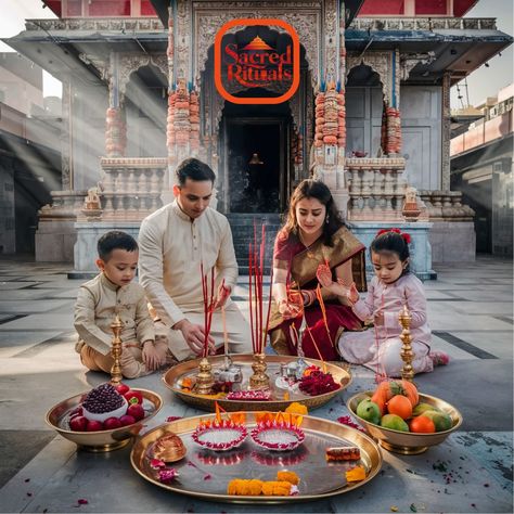 In the serene embrace of tradition, an Indian Hindu family comes together in devotion, performing Puja rituals — a testament to the timeless reverence and adherence to Vaidik cultures. Puja, as elucidated in the sacred texts of Hinduism, is more than an act of worship; it's a profound way of expressing gratitude, seeking blessings, and maintaining a harmonious balance with the divine. Each gesture, each mantra encapsulates centuries of wisdom passed down through generations, underscoring ... Hindu Worship, Hindu Culture, Sacred Text, After Marriage, Wedding Photography Poses, Expressing Gratitude, The Divine, Mantra, Worship