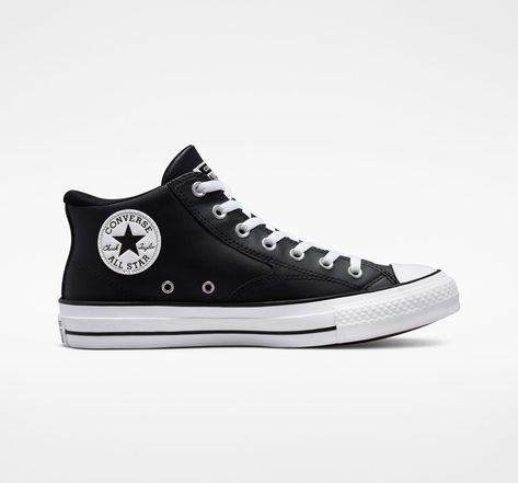 Chuck Taylor All Star Malden Street Faux Leather Schwarz/Weiß/Schwarz Mid Top Shoes, Modern Street Style, Mid Top, Add Personality, Converse Chuck Taylor All Star, Chuck Taylor All Star, Diamond Pattern, Chuck Taylor, All Star