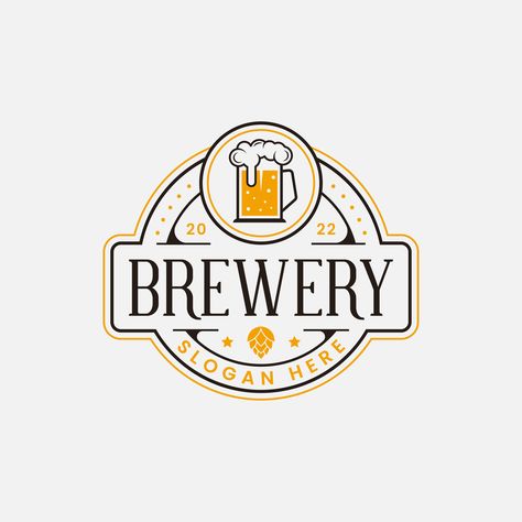 Foundry Logo, Brewery Logo Design, Modern Brewery, Tshirt Branding, Craft Beer Logo, Vintage Brewery, Beer Logo Design, Pub Logo, Brewery Logo