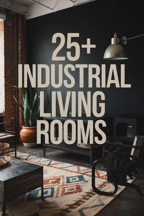 Industrial Living Room Inspiration: 25+ Ideas to Transform Your Space Apartment Industrial Decor, Mid Century Modern Industrial Living Room, Urban Country Decor, Industrial Urban Living Room, Modern Industrial Decor Living Room, Dark Industrial Interior, Small Industrial Living Room, Industrial Bachelor Pad, Urban Living Room Ideas