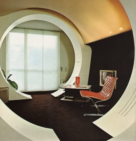 Space Age Interior, 70s Interior Design, 70s Interior, 1970s Home, Retro Interior Design, 70s Home, Futuristic Interior, Chic Spaces, Retro Interior