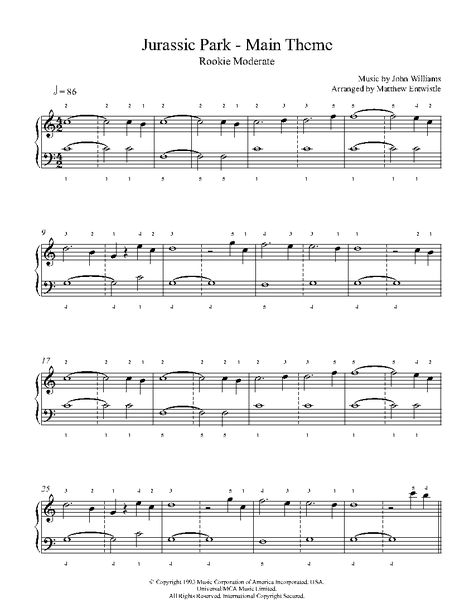 Jurassic Park Theme by John Williams Piano Sheet Music | Rookie Level Nirvana Music, Hard Music, Violin Sheet, The Sound Of Music, Music Lesson, Violin Sheet Music, Easy Piano Sheet Music, Smells Like Teen Spirit, Piano Teacher