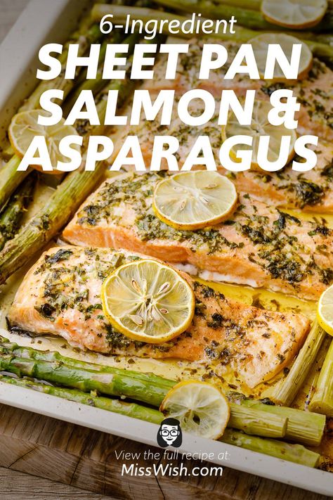 Easy 6-Ingredient Sheet Pan Salmon and Asparagus - Miss Wish Sheet Pan Salmon, Salmon Asparagus, Pan Salmon, Easy Sheet Pan Dinners, Keto Tips, Salmon And Asparagus, Baked Salmon Recipes, Salmon Filet, Pan Recipes