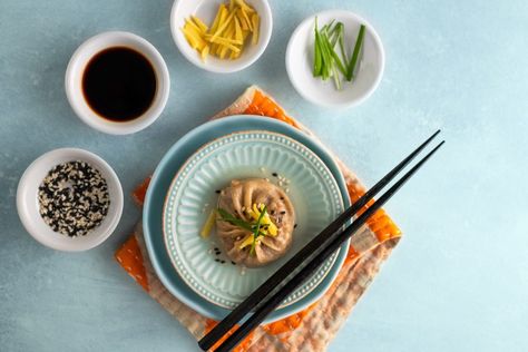 Vegan Xiao Long Bao Recipe from Bob's Red Mill! Vegan Xiao Long Bao, Xiao Long Bao Recipe, Bao Recipe, Textured Vegetable Protein, Xiao Long Bao, Fancy Breakfast, Veggie Sausage, Bob S, Breakfast Wraps