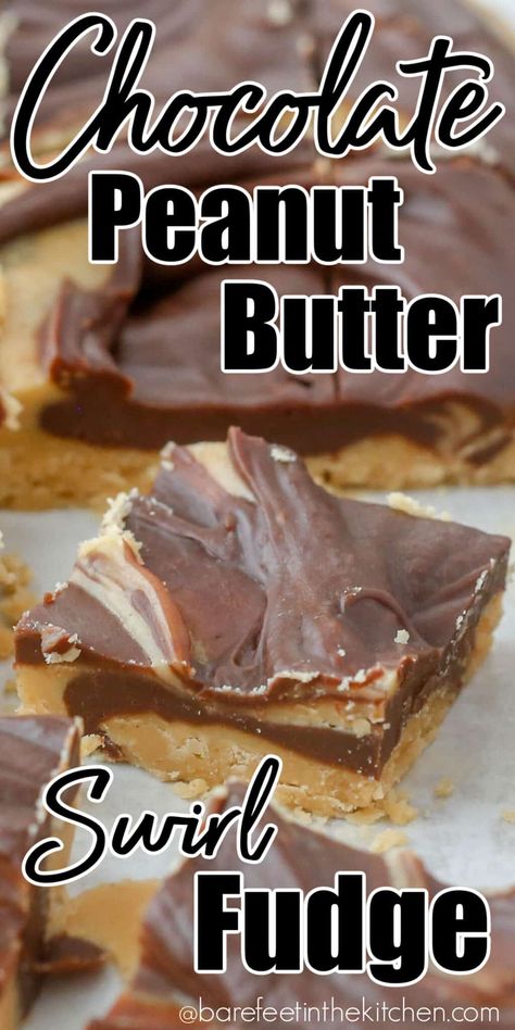 Peanut Butter Swirl Fudge, Chocolate And Peanut Butter Fudge, Chocolate Caramel Fudge, Homemade Fudge Recipes, Peanut Butter Fudge Recipe, Peanut Butter Fudge Easy, Microwave Fudge, Chocolate Peanut Butter Fudge, Fudge Recipes Chocolate