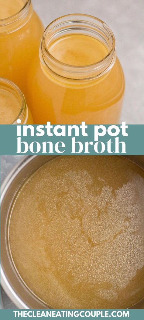 Instapot Bone Broth, Instapot Duo, Instant Pot Bone Broth, Bone Broth Instant Pot, The Clean Eating Couple, Clean Eating Couple, Make Bone Broth, Homemade Bone Broth, Turkey Broth