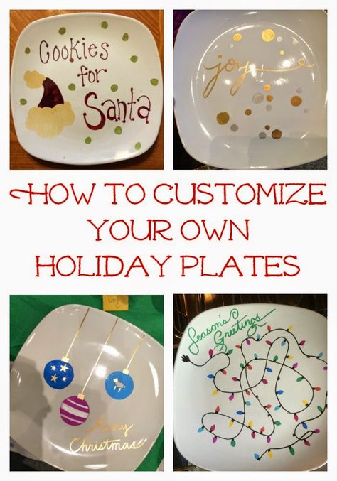 Diy Christmas Plate, Easy Diy Holiday Crafts, Diy Sharpie Crafts, Sharpie Plates, Diy Holiday Crafts, Easy Holidays Crafts, Sharpie Crafts, Holiday Plates, Holiday Crafts Diy