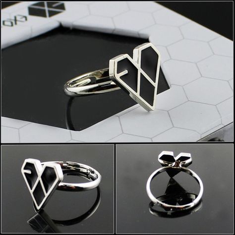 Exo ring Exo Jewelry, Best Friend Hoodies, Lightstick Exo, Exo Ot9, Exo Logo, Exo Fashion, Exo Merch, Ring Logo, Exo Songs