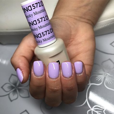 Nails Poster, Dnd Gel Nail Polish, Dnd Nail Polish, Nail Polish Style, Gel Nail Polish Colors, Dnd Gel Polish, Purple Pastel, Daisy Nails, Gel Nail Colors