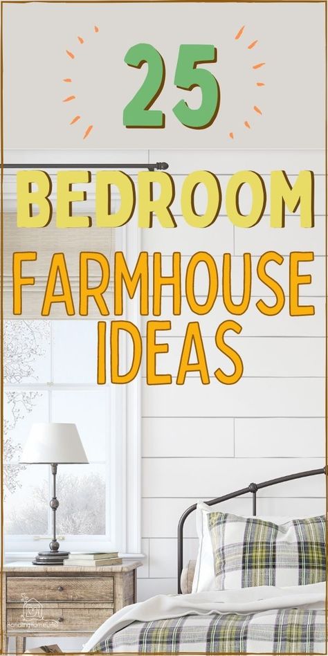 Farmhouse style bedroom tips for all your room planning ideas. How to create a farmhouse feature wall and great guest bedroom ideas farmhouse style. Farmhouse Minimalist Home | Farmhouse decor trends | farmhouse style master bedroom | farmhouse style bedding | farmhouse style diy | farmhouse decor modern | farmhouse decor 101 | farmhouse bedroom simple | farmhouse decor chic | vintage farmhouse decor Farmhouse Bedroom Wood Bed, Farmhouse Bedroom Furniture Diy, Farmhouse Bedroom Beds & Frames, Farmhouse Bedroom Lighting, Country Farmhouse Decor Bedroom, Farmhouse Bedroom Makeover, Bedroom Farmhouse Style, Modern Farmhouse Guest Bedroom, Country Farmhouse Bedroom