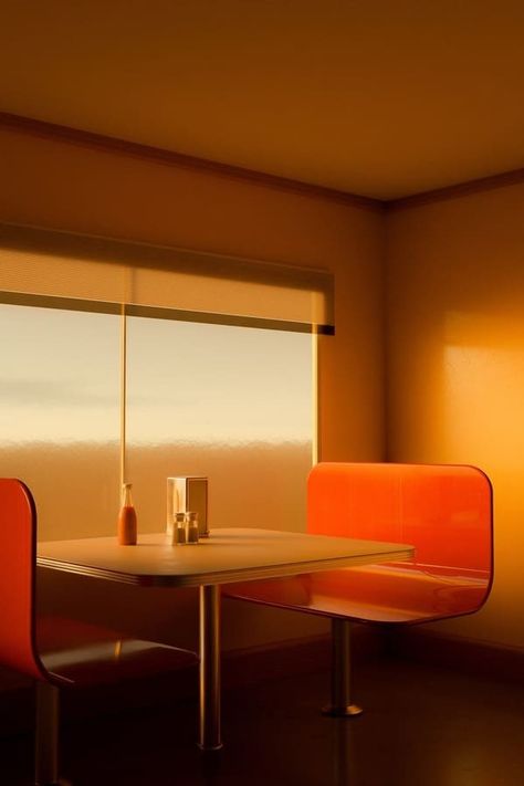 The famous "Diner in the void" OC. Void Oc, Liminal Space, The Void, Retro Futurism, Photography Inspiration, Interior Architecture, Diner, Cool Photos, Room Design