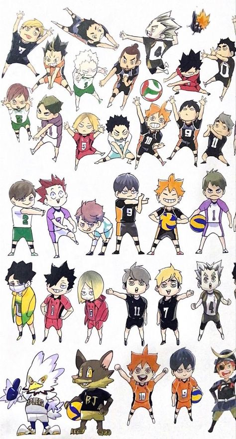 Haikyuu Illustration Book, Haikyuu Design, Haikyuu Illustration, Illustration Book, Haikyuu Karasuno, Haikyuu Kageyama, Haikyuu Funny, Haikyuu Manga, Haikyuu Characters