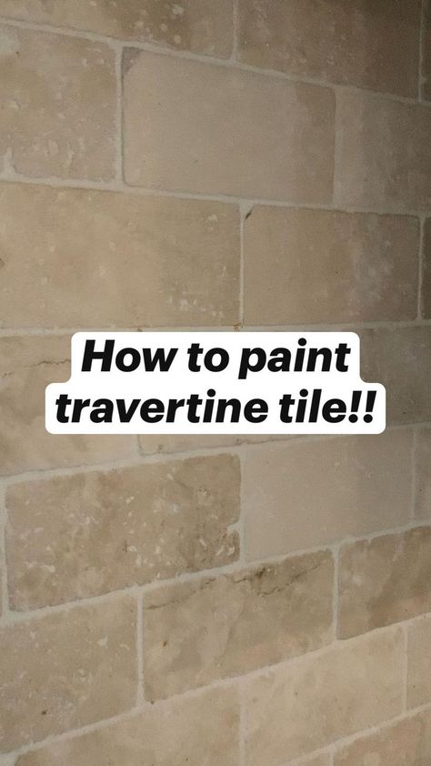 How To Update Travertine Bathroom, Painting Travertine Tile Backsplash, Paint Travertine Tile, Updated Travertine Bathroom, Travertine Backsplash Kitchen, Travertine Tile Bathroom, Travertine Countertops, Travertine Tile Backsplash, How To Clean Stone