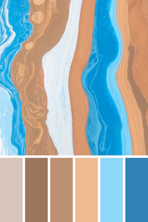 Blue And Brown Color Combination, Color Palette Brown And Blue, Blue Pallete Combination, Brown And Blue Palette, Blue Brown Color Palette, Brown And Blue Color Palette, Blue And Brown Color Palette, Sky Blue Color Palette, Colorado Bedroom