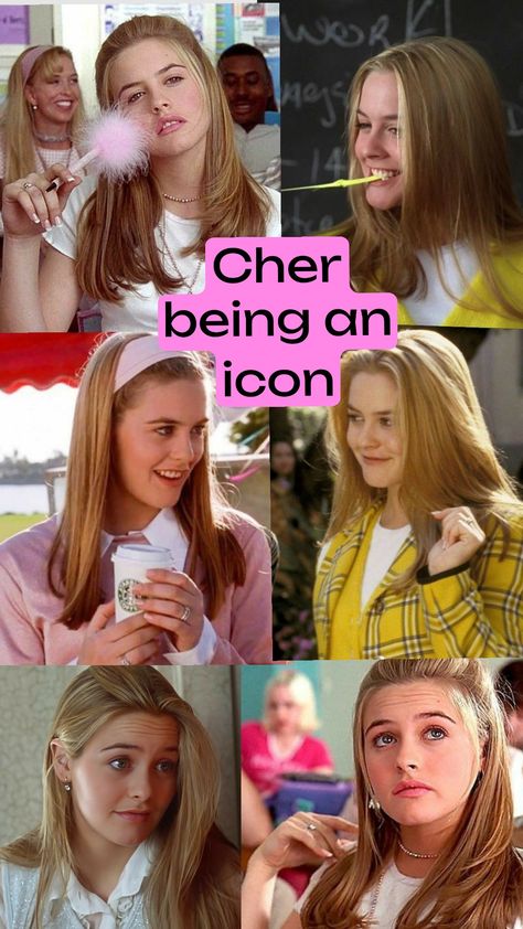 Cher horowitz being an icon Cher Horowitz Hair, Cher Hair, Clueless Movie, Clueless Cher, Cher Clueless, Cher Horowitz, Celebrity Look Alike, 2000s Movies, Peaky Blinders