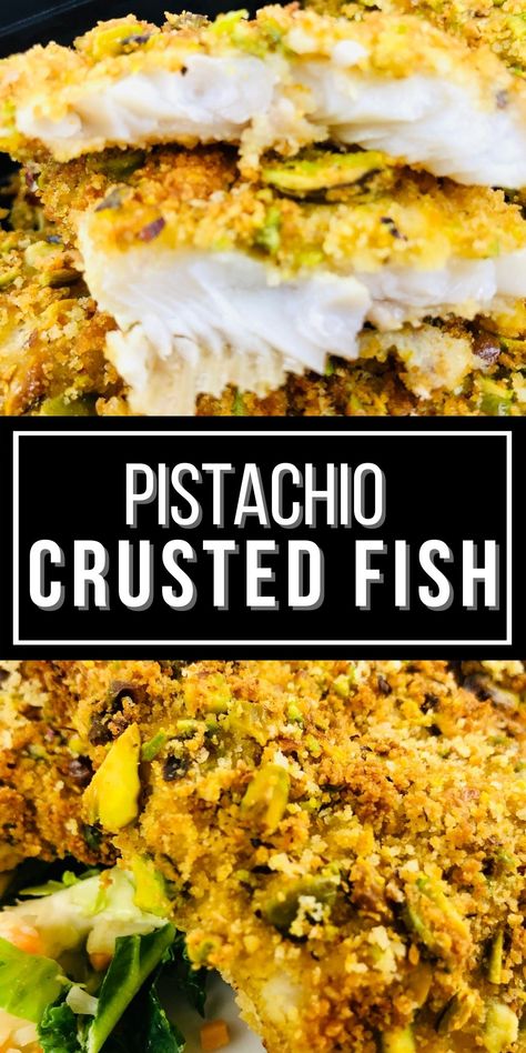 Air Fryer Dinner Recipes Fish, Pistachio Crusted Fish, Haddock Chowder Recipe, Pistachio Crusted Salmon, Crusted Fish, Air Fryer Fish Recipes, Crusted Tilapia, Halibut Recipes, Air Fryer Fish