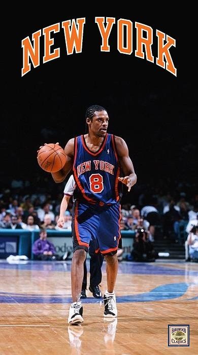 Latrell Sprewell, Knicks Basketball, Sneaker Posters, Ny Knicks, Sports Figures, New York Knicks, Nba Basketball, Favorite Team, Old School