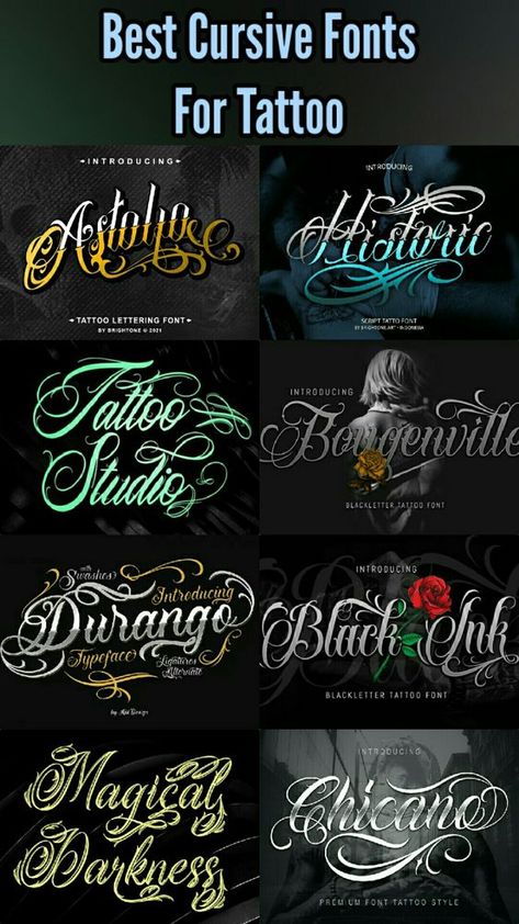 Best Cursive Fonts For Tattoo brush script fonts Font fonts #font #fonts #brushscriptfonts 12.758 Tattoo Lettering Generator, 200 Tattoo, Cursive Tattoo Letters, Tattoo Typography, Fonts Numbers, Fancy Cursive Fonts, Tattoo Alphabet, Calligraphy Tattoo Fonts, Font Fancy