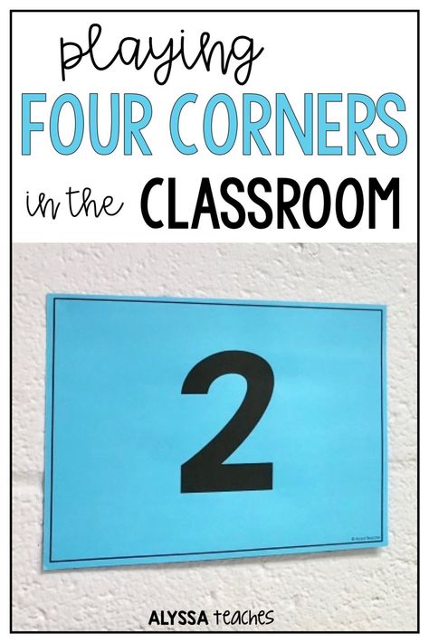 Games For Middle Schoolers, Classroom Games Elementary, Four Corners Game, Play In The Classroom, 5th Grade Classroom, 4th Grade Classroom, Review Activities, Classroom Games, Formative Assessment