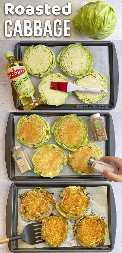 Keto Cabbage Steaks, Cabbage Recipe Roasted, Recipe For Cabbage Steaks, Cabbage Recipe Baked, Steak Cabbage Recipe, Cabbage Recipe Oven, Healthy Cabbage, Mari Llewellyn Recipes, Cabbage In Oven Recipes