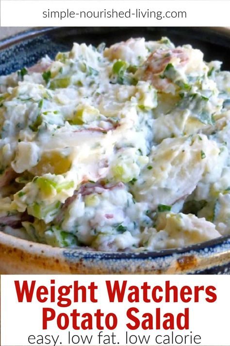 Potato Salad Simple, Ww Vegetarian, Red Potato Salad Recipe, Weight Watchers Salad, Potato Salad Recipes, Red Potato Salad, Potato Salad Healthy, Baked Potato Salad, Red Potato