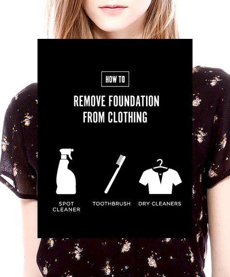 How to remove foundation from clothing Makeup Out Of Clothes, Remove Makeup Stains, Total Beauty, Deep Cleaning Tips, Remove Makeup, How To Clean Makeup Brushes, Makeup Stain, Dry Cleaners, Get Nails