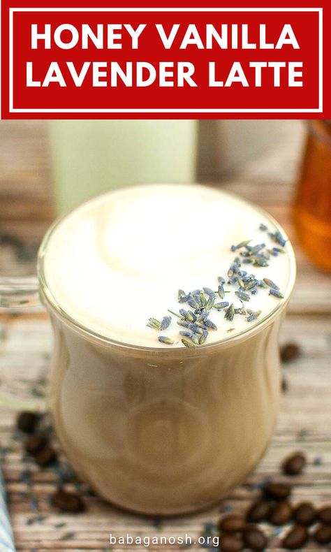 Honey Lavender Latte, Lavender Latte Recipe, Vanilla Frappuccino, Lavender Coffee, Vegan Latte, Fancy Coffee Drinks, Lavender Shortbread Cookies, Homemade Goat Milk Soap, Lavender Latte