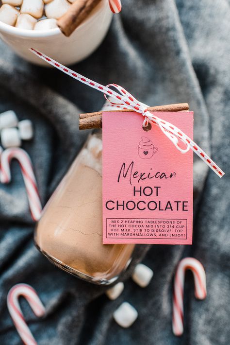 Mexican Hot Chocolate Mix - Parsnips and Pastries Mexican Hot Chocolate Mix Recipe, Hot Chocolate Mix Recipes Dry, Hot Cocoa Jars, Mexican Hot Chocolate Mix, Hot Chocolate Mix Recipe, Candy Gifts Diy, Diy Hot Cocoa, Diy Hot Chocolate, Hot Chocolate Gifts