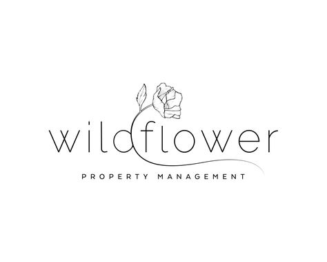 Wildflower Property Management | Logo Design by Akula Kreative | #floral #logodesign #branding | akulakreative.com Property Management Logo, Management Logo Design, Dandelion Logo, Etsy Logo Design, Spring Logo, Management Logo, Etsy Logo, Creative Brands, Florist Logo