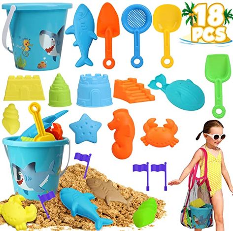 Toddler Sandbox, Beach Toys For Kids, Sand Bucket, Beach Bucket, Toys For Toddlers, Sand Toys, Beach Toys, Sand Castle, Toys For Kids