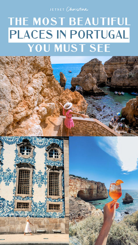 Visiting Portugal soon? 🇵🇹 Don't miss these must visit places in Portugal and from Lisbon's historic charm to Algarve's golden beaches. Check out all the most beautiful places to see in Portugal, the best tourist attractions in Portugal, the best cities Portugal, and hidden gems of Portugal! #Lisbon #Porto #Alrgarve #DouroValley Best Things To Do In Portugal, Portugal Must See, Visiting Portugal, Best Beaches In Portugal, Best Places In Portugal, Trip To Portugal, Albufeira Portugal, Portugal Vacation, Portugal Porto