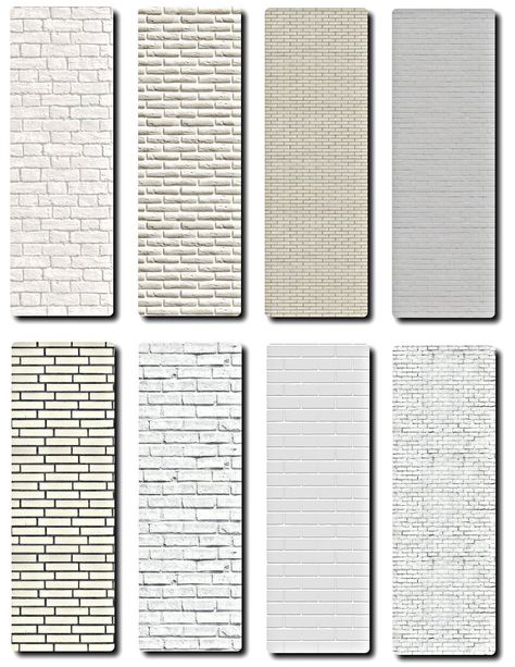 TaTschu's Sims4-CC — New Walls for your Sims Home! White brick Walls in... Sims 4 Wallpaper, Sims Home, Sims 4 Cc Furniture Living Rooms, Mod Wall, Tv Fal, Die Sims 4, The Sims 4 Pc, Sims 4 Bedroom, Sims 4 House Plans