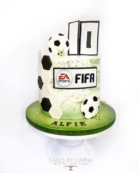 Fifa Cake Ideas, Fifa Birthday Cake, Fifa Cake, Housewarming Cake, Fish Cake Birthday, Celebration Desserts, Cake Designs For Kids, Birthday Party At Park, 8th Birthday Cake