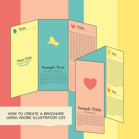 How to Make a Brochure in Adobe Illustrator -- via wikiHow.com How To Make A Pamphlet, How To Make A Brochure, Diy Brochure Ideas, Diy Brochures, Mental Health Promotion, Llc Business, Pamphlet Design, Free Brochure Template, Flyers Design