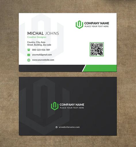 Company Business Card Template EPS Graphic Designer Visiting Card, Business Card Design Black, Business Card Design Minimal, Company Business Cards, Visiting Card, Business Card Template Design, Visiting Cards, Design Minimal, Corporate Identity