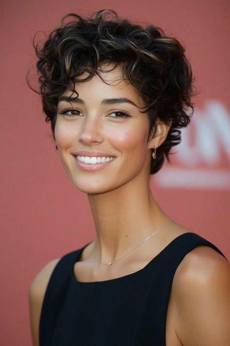 Black Curly Pixie Haircut, Short Wavy Pixie Naturally Curly, Pixie Haircut On Curly Hair, Curls On Short Hair Black Women, Modern Curly Hairstyles, Pixie Haircut Curly Hair, Curly Pixie Haircut, Short Curly Haircut, Short Hair Curls