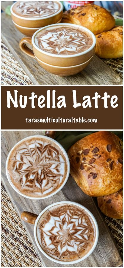 Nutella Latte Recipe, Coffee Shop Breakfast Ideas, Winter Coffee Drinks, Espresso Ideas, Hazelnut Coffee Recipe, Barista Drinks, Bookshop Ideas, Cottage Cooking, Chocolate Syrup Recipe