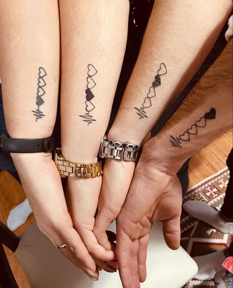 Cute Best Friend Tattoos, Cousin Tattoos, Friends Tattoo, Tiny Wrist Tattoos, Sibling Tattoos, Tasteful Tattoos, Pretty Tattoos For Women, Friendship Tattoos, Dope Tattoos For Women