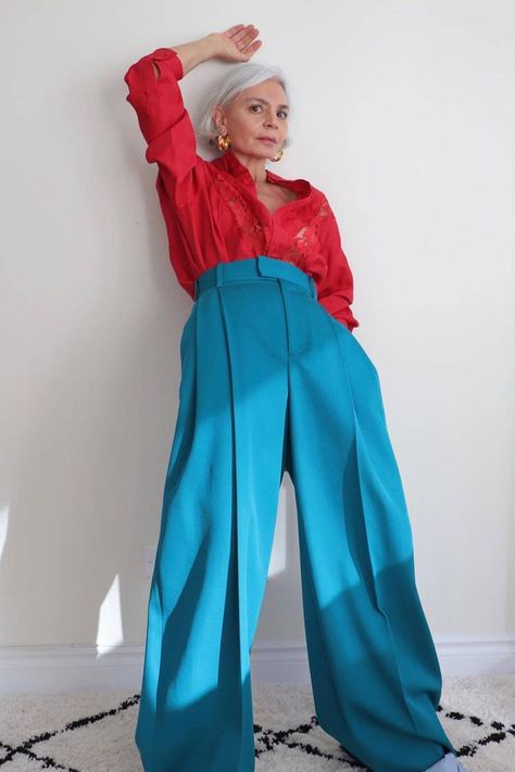 Grace Ghanem, Grece Ghanem, How To Look Attractive, Shopping Queen, Color Blocking Outfits, Ageless Style, Colour Blocking, Older Fashion, Looks Street Style