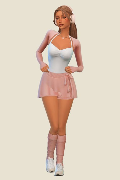 pilates princess lookbook by jaisimmin  ❀ one. hair | top | bolero | skirt | shoes | legwarmers | headphones | necklace  ❀ two. hair & bow | top | bottoms | shoes | socks  ❀ three. hair | tops | bottoms... The Sims 4 Cc Bottoms Female, Sims 4 Bolero Cc, Sims 4 Cc Maxis Match Sport Clothing, Sims 4 Cc Sport Shoes, Women Shoes Cc Sims 4, Sims4 Cc Headphones, Sims 4 Bolero, Sims 4 Pilates Princess, Womens Hair Sims 4 Cc