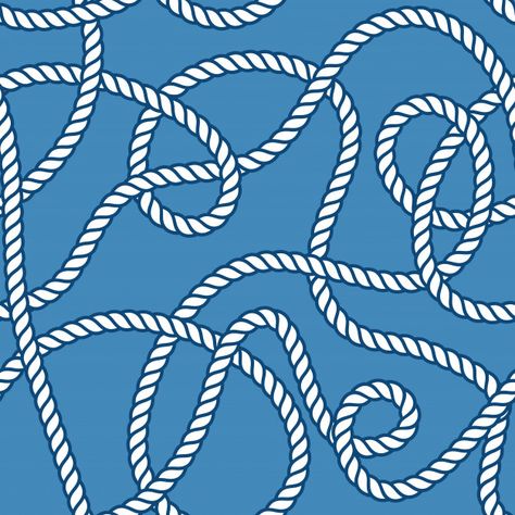 Marine rope and knots seamless pattern Premium Vector Marine Graphic Design, Rope Lettering, Marine Design, Marine Rope, Nautical Prints, Rope Pattern, Conversational Prints, Nautical Pattern, Wall Murals Painted