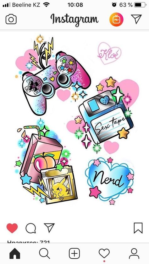 Tattoo Cute, Gamer Tattoos, Petit Tattoo, Kawaii Tattoo, Trendy Tattoo, Style Tattoo, Girly Style, Girly Tattoos, Desenho Tattoo