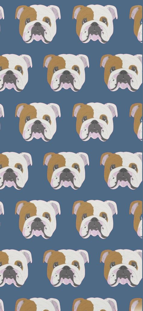 English Bulldog Wallpaper Iphone, Bulldog Wallpaper Iphone, English Bulldog Wallpaper, Bulldog Aesthetic, Seamless Prints, Bulldog Wallpaper, Bella And The Bulldogs, Bulldog Drawing, Fall Moodboard