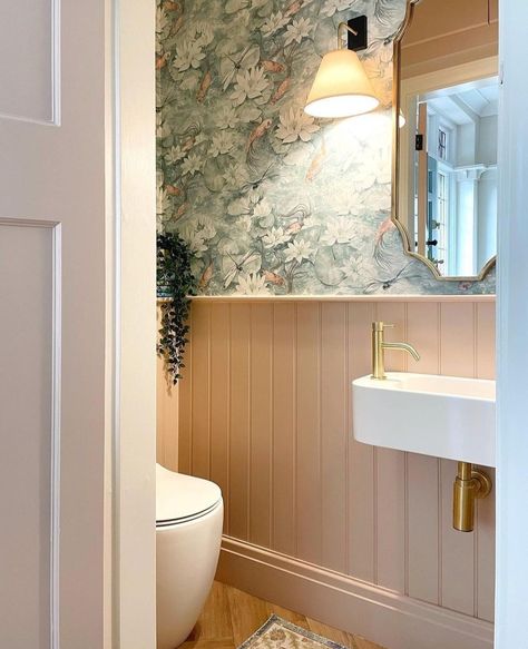 Small Downstairs Toilet Ideas, Cloakroom Toilet Downstairs Loo, Downstairs Toilet Ideas, Small Toilet Decor, Understairs Toilet, Small Toilet Design, Wc Ideas, Small Downstairs Toilet, Cloakroom Toilet