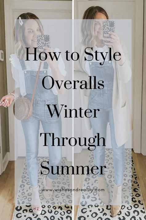 Jean Overall Outfits Winter, Black Overalls Outfit Winter, Denim Overalls Outfit Winter, Overall Outfit Winter, Ways To Style Overalls, Overalls Dress Outfit, Womens Overalls Outfits, White Overalls Outfit, Overalls Outfit Fall