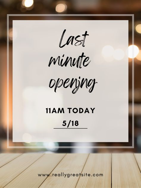 Last Minute Cancellation Appointment, Last Minute Opening Available, Wellness Studio, Hair Quotes, Appointments Available, Spa Retreat, Appointment Cards, Massage Room, Spa Massage