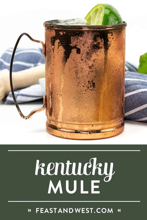 Whiskey Mule Recipe, Whiskey Mule, Kentucky Derby Drinks, Ginger Beer Drinks, Kentucky Mule, Tropical Drink Recipes, Ginger Beer Cocktail, Bourbon Recipes, Mule Cocktail