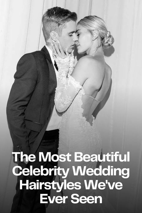 The best trendy celebrity wedding hairstyles Celeb Wedding Hair, Sofia Richie Wedding Hair, Side Part Wedding Hairstyles, Classy Wedding Hairstyles, Celebrity Wedding Hairstyles, Nicky Hilton Wedding, Gwen Stefani Wedding, Wedding Hair Looks, Hollywood Glamour Hair